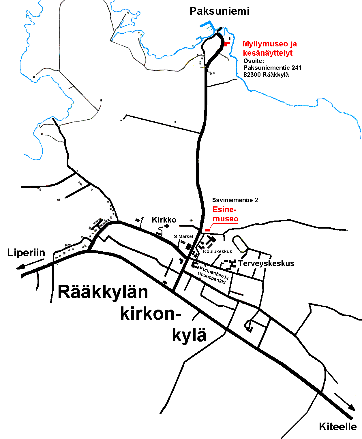 Museoiden sijainnit